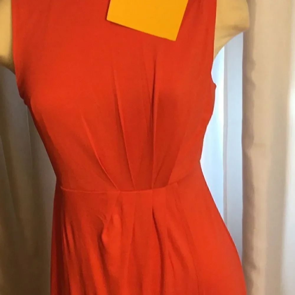 NWT sleeveless dress in hot orange in x-small